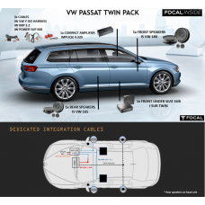 FOCAL INSIDE Speaker Upgrade Pack 6.2 Impulse to Fit VW PASSAT 2015>